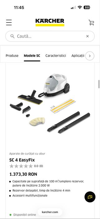 Karcher SC 4 EasyFix/ aparat de curatat cu abur