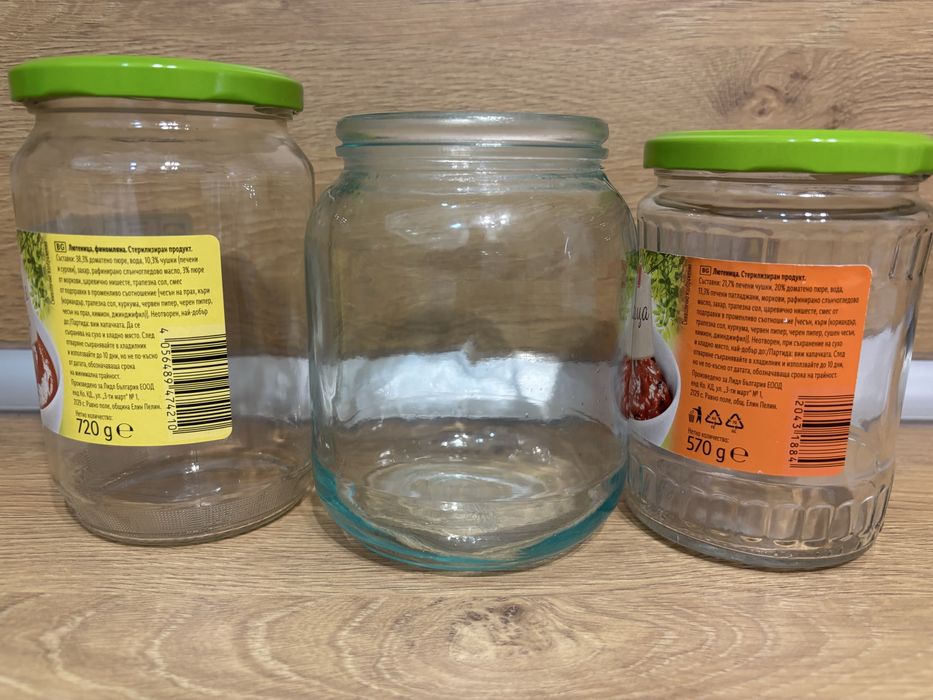 Буркани стъклени три размера