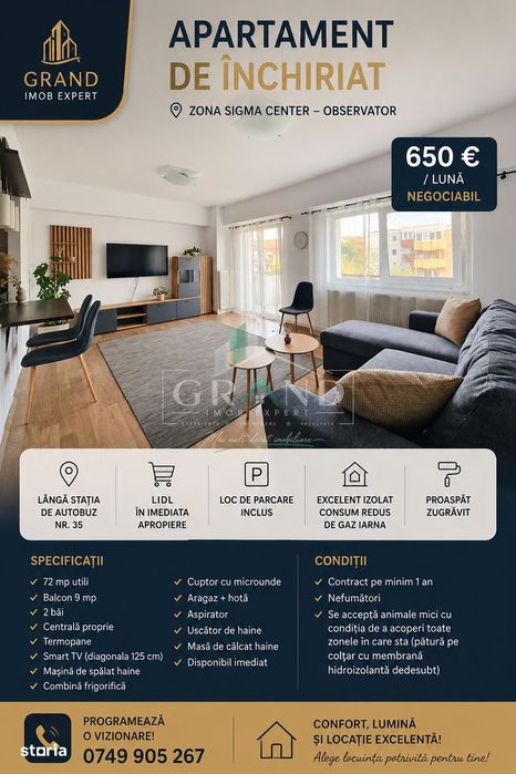 Apartament 3 Camere | Renovat | Balcon 9 MP | Parcare | Petfriendly |