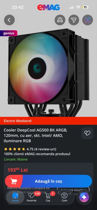 kit placa de baza b760 m-a ddr5+carcasa alphagear+cooler procesor