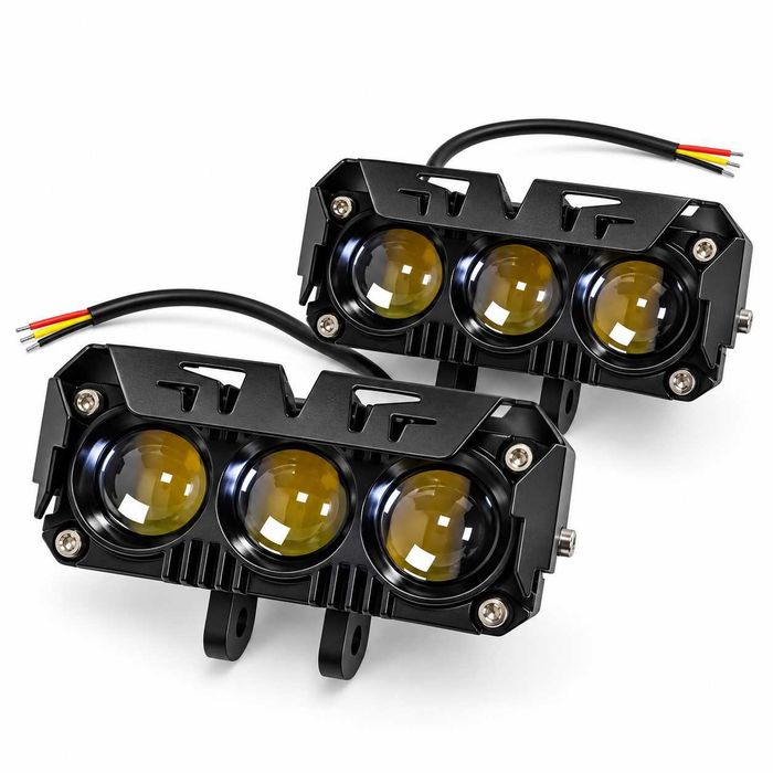 Халоген за мпс 3LED 12-24V - БЯЛО/ЖЪЛТО, 1бр
