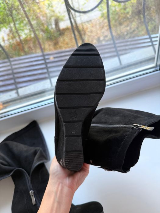 Сапоги женские замша