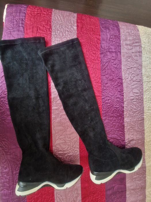 Сапоги чулки из замша