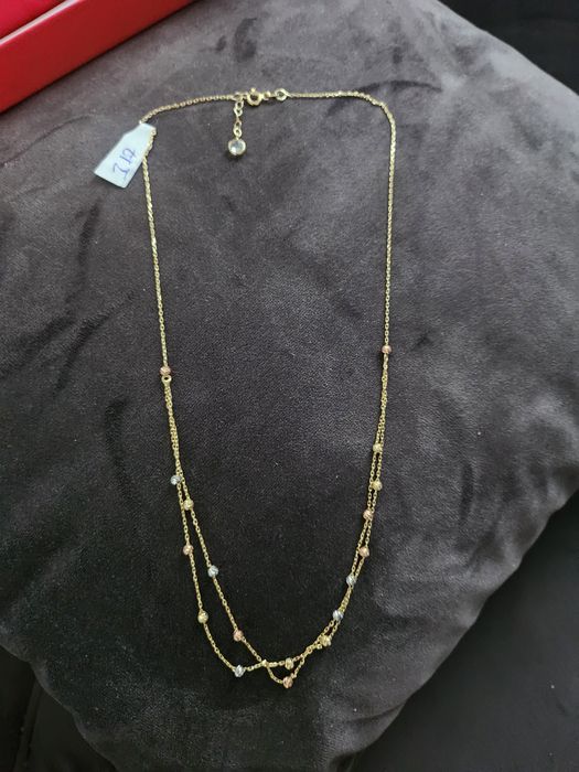 Vand lant de aur dublu cu bilute 14karate 3.17gr