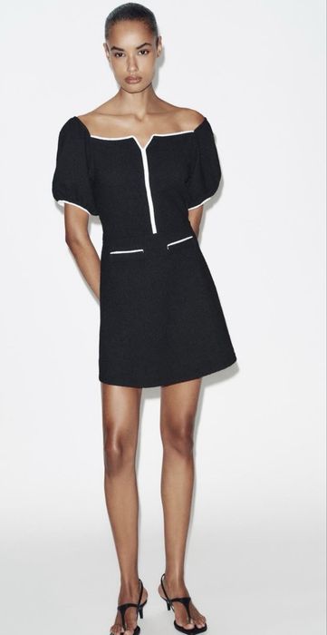 Zara нова сатенена рокля