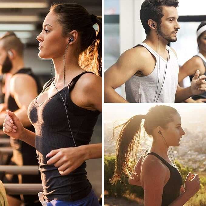 Кабелни слушалки HOISTAC с кабел, стерео слушалки с микрофон