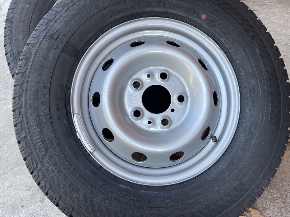 4 Jante Noi R16 Fiat/Peugeot anvelope noi M+S Continental 225/75/16 C