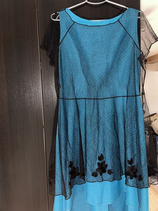 Rochie de seară, cu trenă sau cordon (2 moduri de purtare)