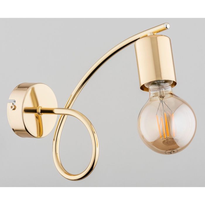 Set dormitor lustra + 2 aplici aurii cu becuri lexman incluse