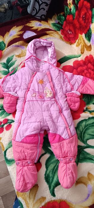 Комбинезон ЗИМА для девочки на рост 74