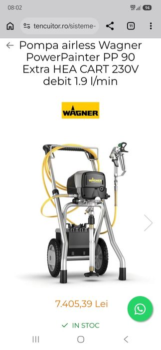 Vand Poma profesionala de  Zugravit wagner