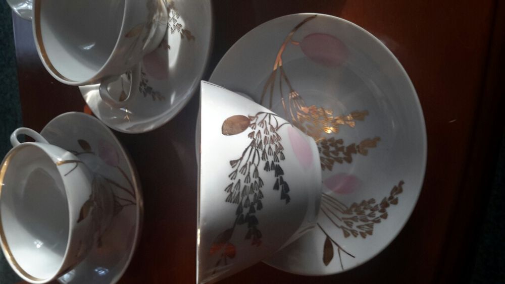 Чайные фарфоровые пары Мимоза