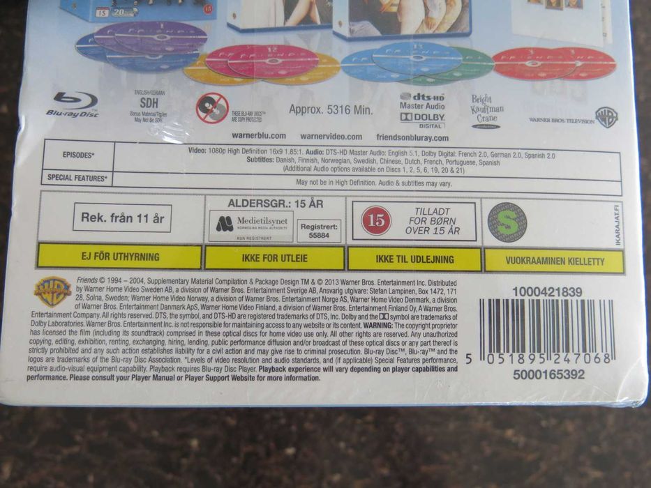 Friends/Приятели Blu-ray HD, пълна колекция, 20 диска