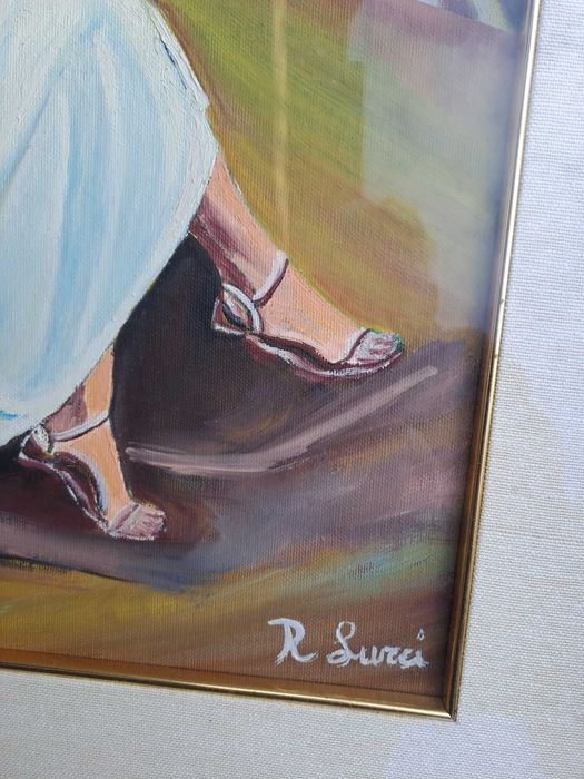 tablou pictura pe panza 72/62 cm semnat