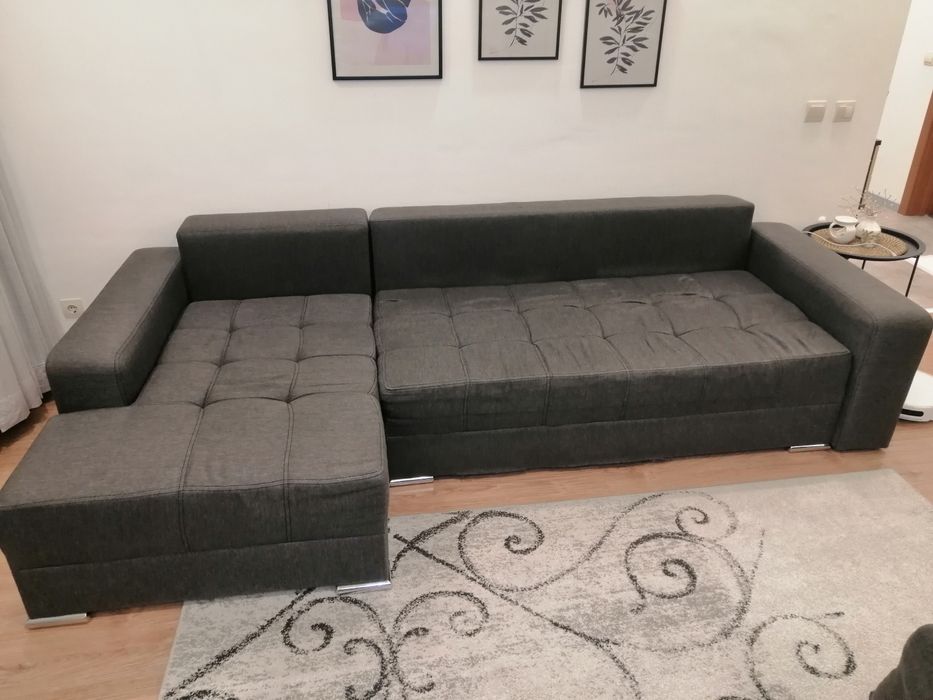 Ъглов  диван с лежанка