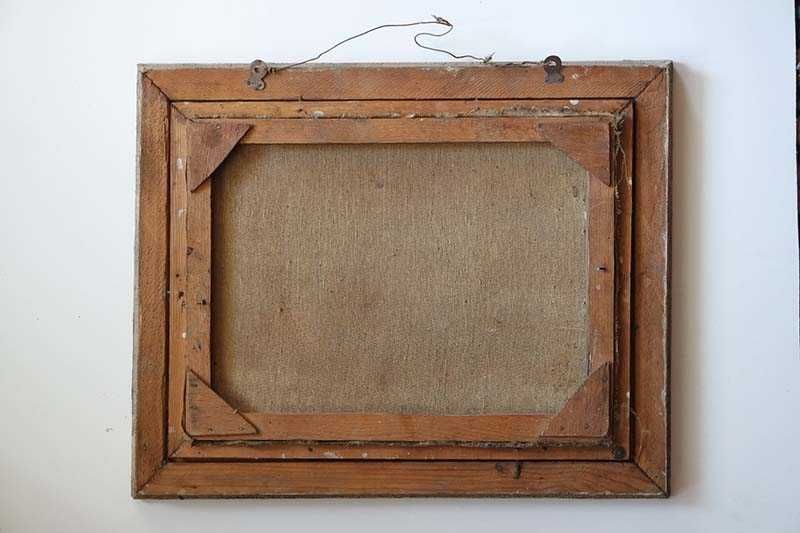 Наум Хаджимладенов. Пейзаж от околностите на Самоков. Стара картина.