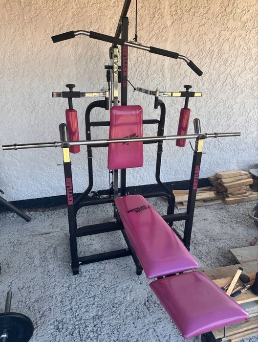 Aparat fitness multifuncțional Kettler Sport – bancă, helcometru, piept, spate, brațe