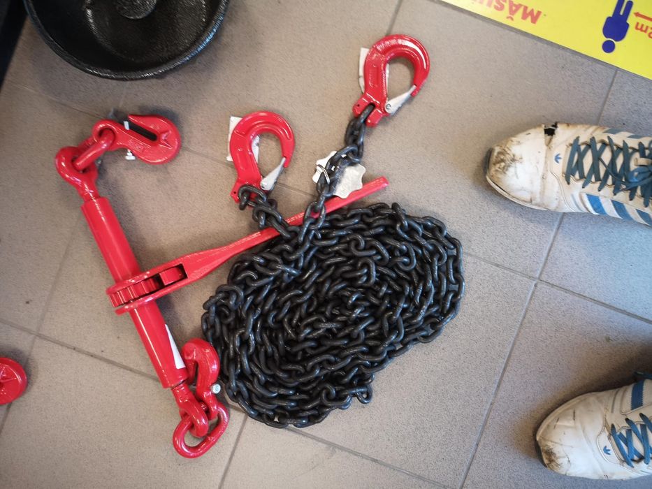 Lant ancorare pentru utilaje grele cu dispozitiv de tensionare pe clic