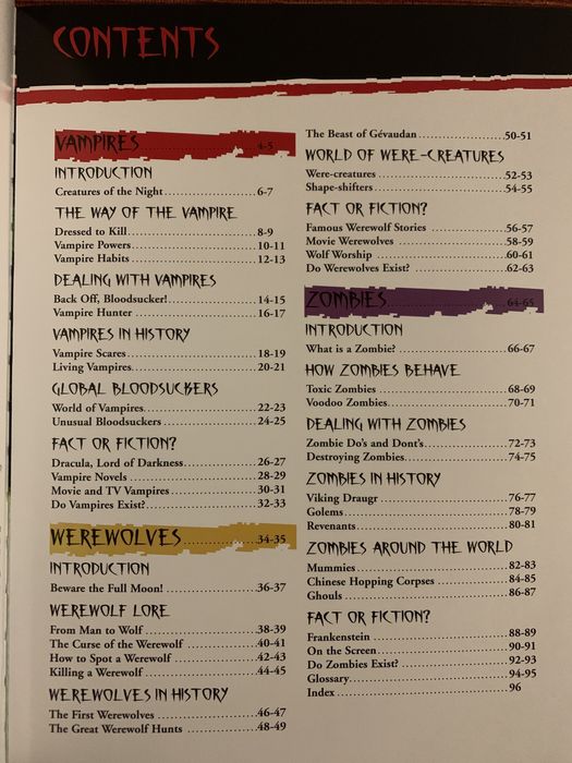 Enciclopedie zombi, vampiri, varcolaci