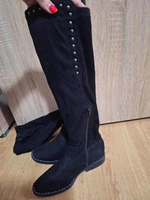 Cizme dama lungi din catifea mărimea 36