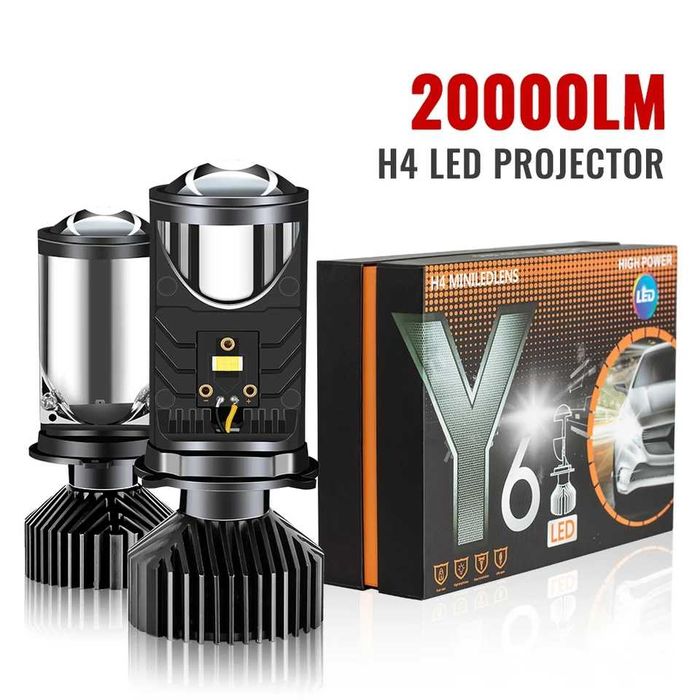 LED Крушки H7 с Лупи  H4 Х7 лед  крушки