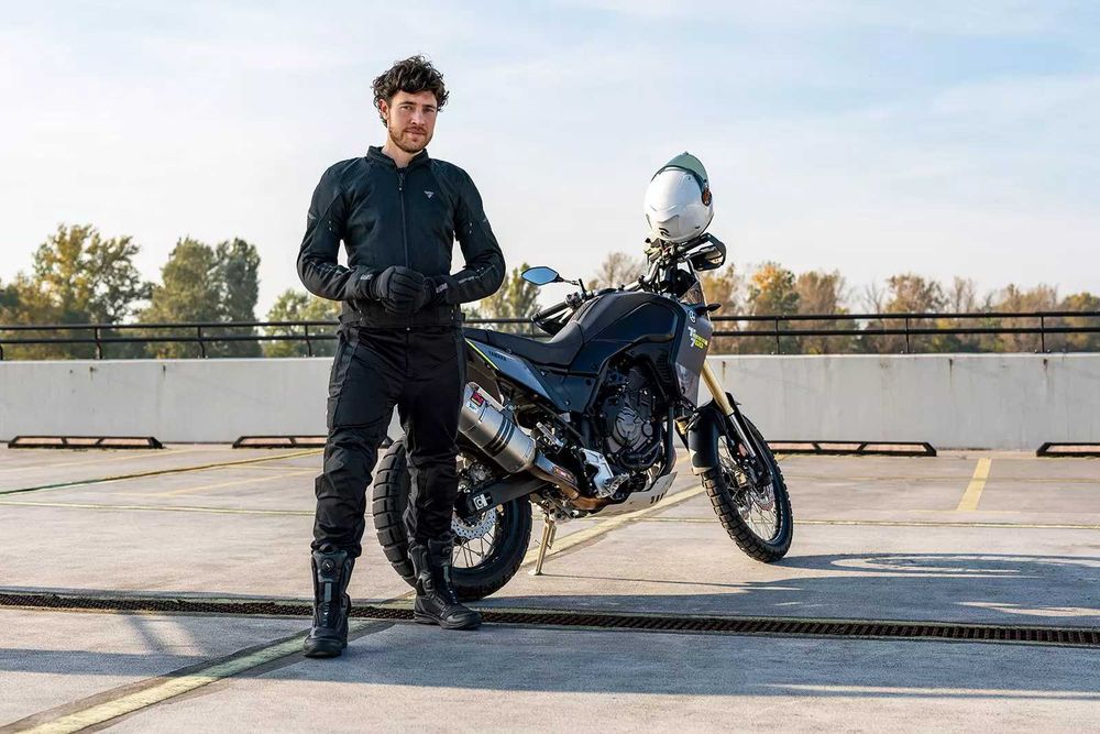 Текстилен мото панталон SHIMA JET BLACK,протектори,подплата,вентилация