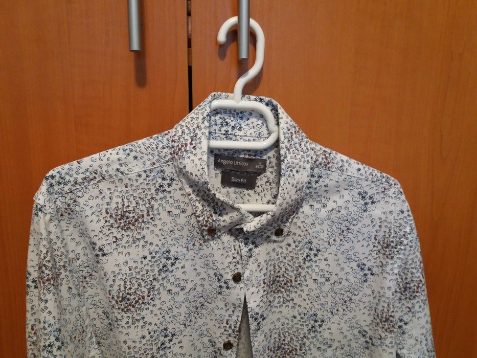 Vand cămașă cu model floral, Angelo Litrico, slim fit, marime 39-40