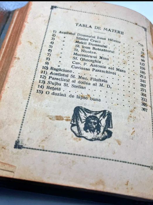 Acatistier vechi 1930 carte religioasă autentică, tipărit Cernic