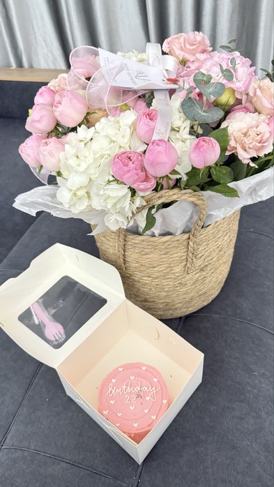 Цветы букет карзинка