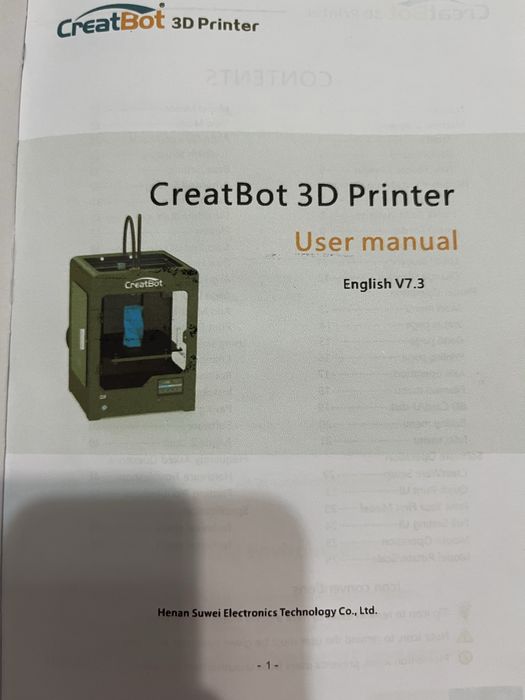Продам 3D-принтер CreatBot F160