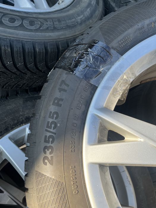 Jante 5x112 R 17” , Audi Q3/Q5/Vw/Skoda/Seat cu anvelope M+S 235/55/17 Continental ca noi