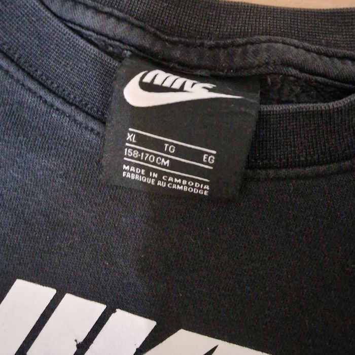 Original Unisex Nike Black Hoodie White Swoosh  - Size M