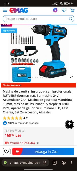Bormașină autofiletantă nouă