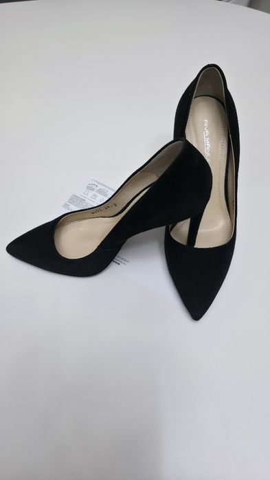 Pantofi dama cu toc, eleganti piele intoarsa Riva Mancina, marimea 38