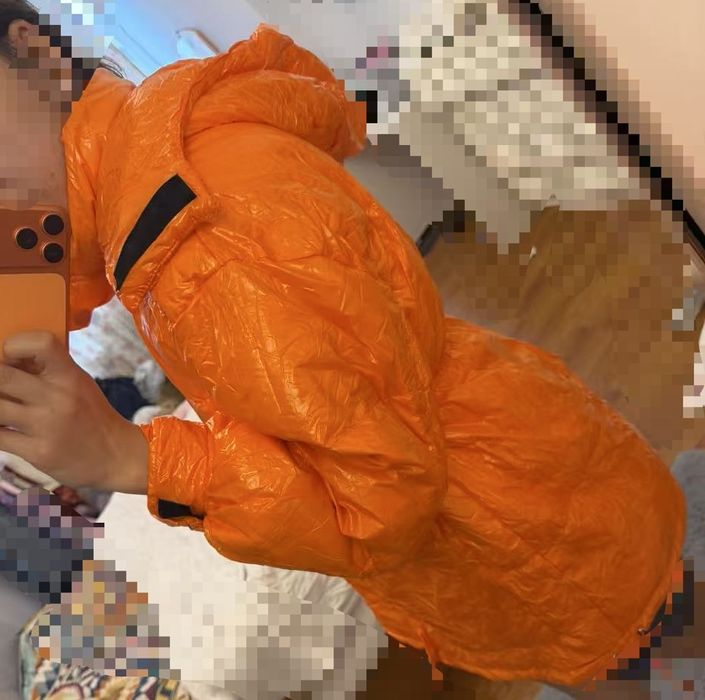 Оранжевый Новый пуховик M，L