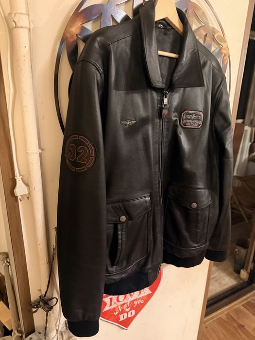 Geaca piele noua Aeronautica Militare marimea L-XL, pret 750 lei