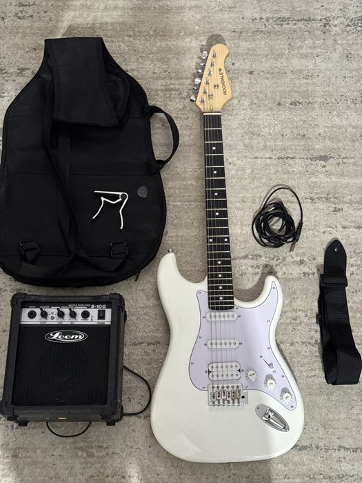 Электрогитара ROCKDALE + усилитель | Полный комплект | Новая