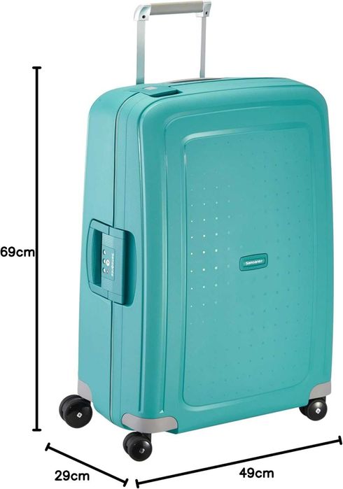 Чемодан Samsonite S'Cure Spinner Suitcase, Aqua blue! Made in Europe!