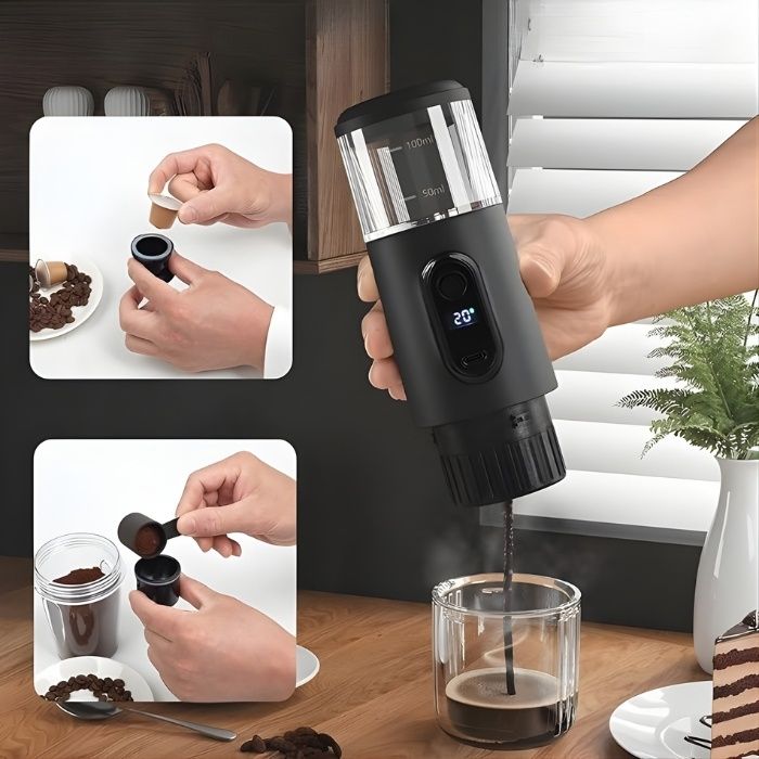 Преносима кафемашина за къмпинг,с вградена батерия  2500mAh
Тип батерия: Вградена, 2500 mAh