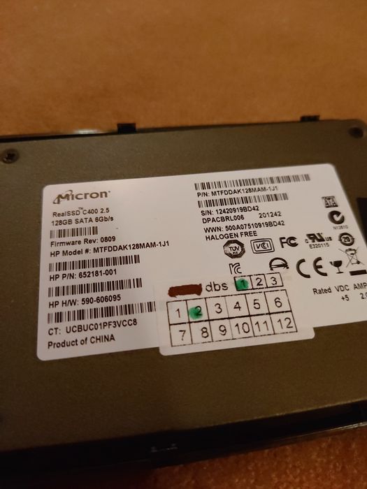 SSD  HP MTFDDAK128MAM-1J1 cu Rack Icy Box