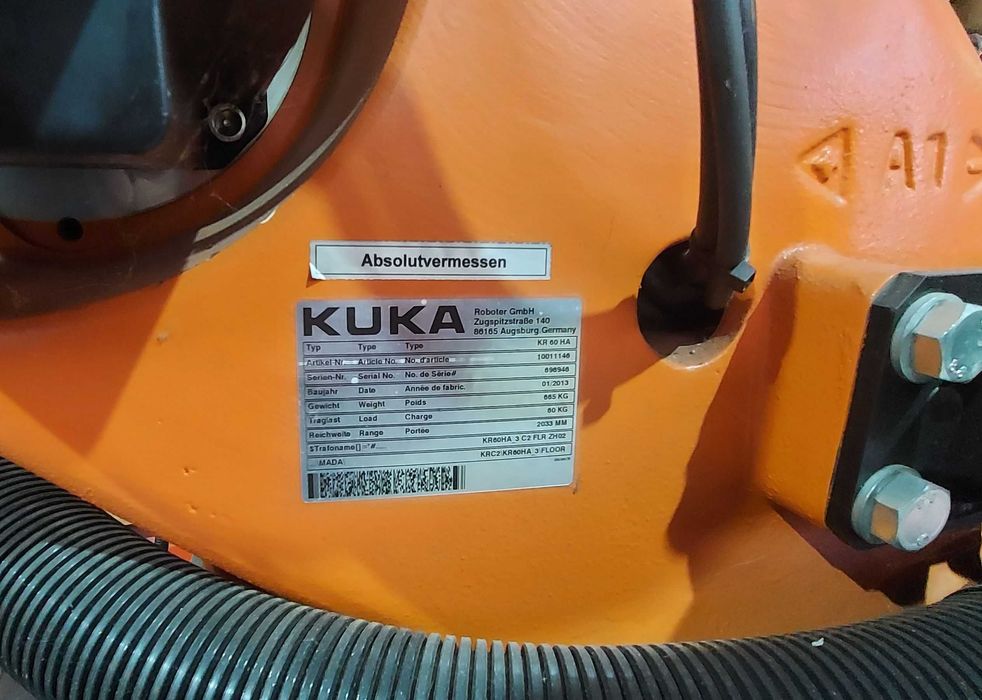 Robot Kuka KR60 HA, an 2013, KRC2