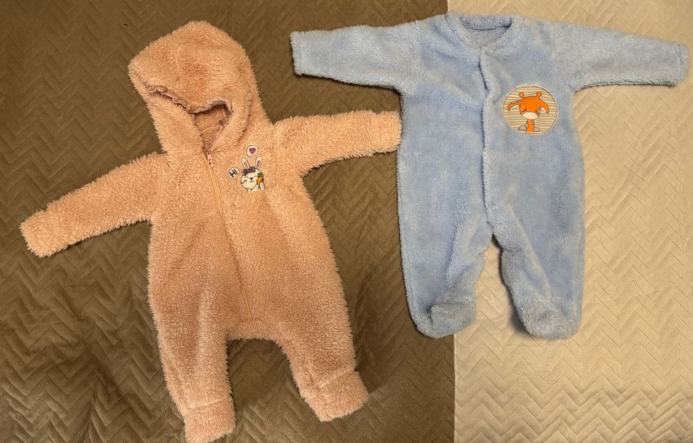 Бебешки зимни гащеризони 0-3 месеца