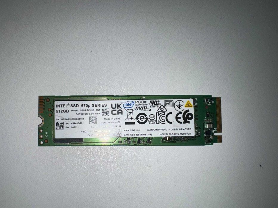 SSD Intel 670p Series 512GB NVMe M.2