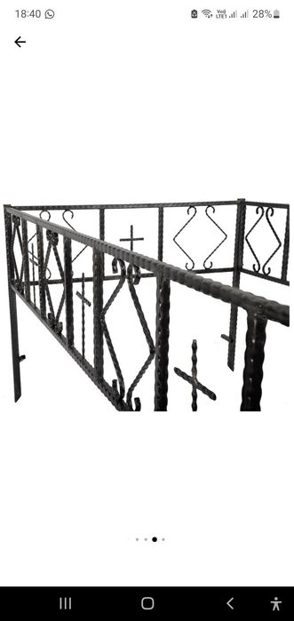 Imprejmuire grilaj gard funerar mormânt fier forjat cruce