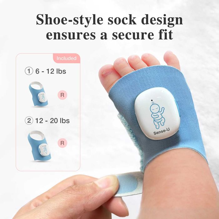 Sense-U Smart Sock Shoe O2 - смарт бебешки монитор за кислород и сън