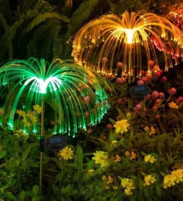Set 2 x lampa solara tip Palmier RGB