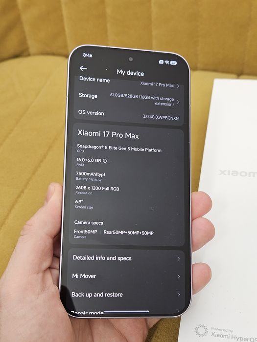Xiaomi 17 PRO MAX 16gb/512gb, fullbox