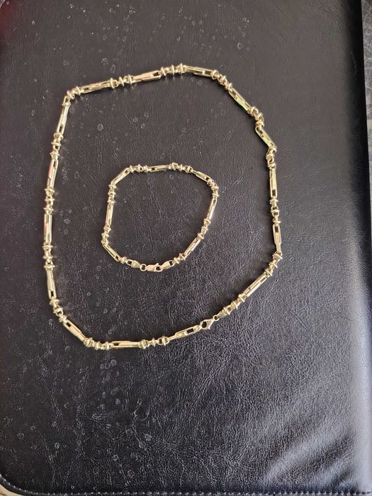 Set aur lanț (60cm) + brățară(23cm)