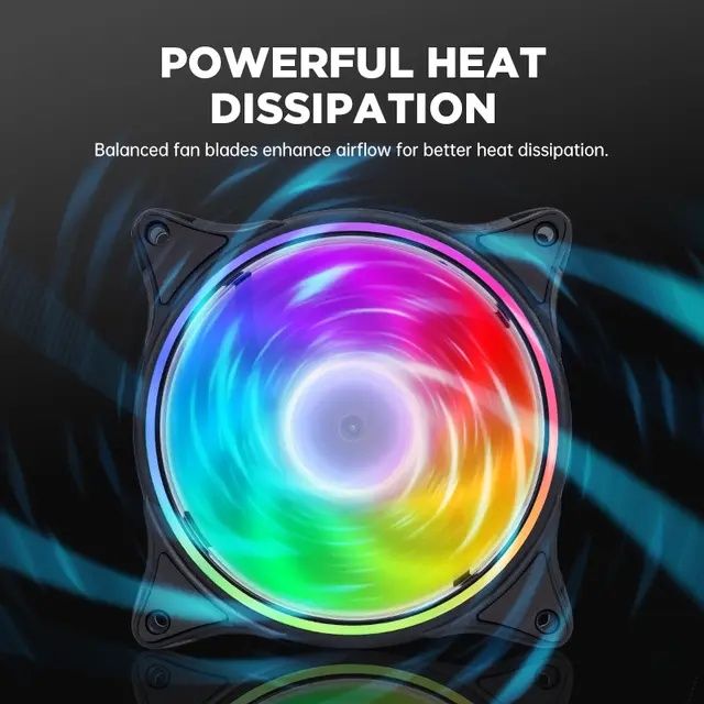 Кулер для компьютера 140 мм аргб подсветкой