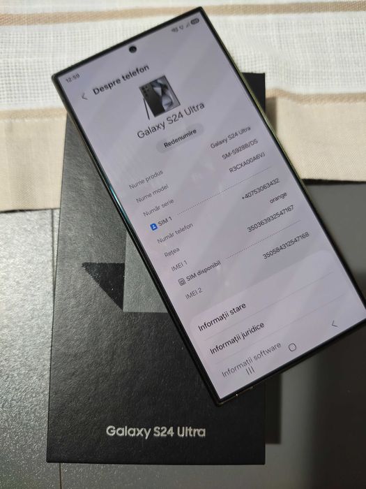 Samsung Galaxy S24 Ultra , 256 / 12 GB , la cutie , IMPECABIL !
